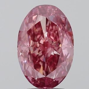 3.57 ct Oval PINK SI2 IGI Certified Lab Grown Diamond