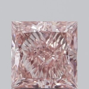 1.40 ct Princess PINK SI1 IGI Certified Lab Grown Diamond