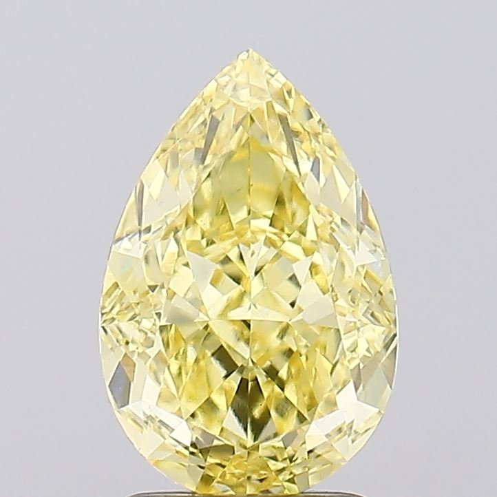 2.25 ct Pear Yellow VS1 IGI Certified Lab Grown Diamond