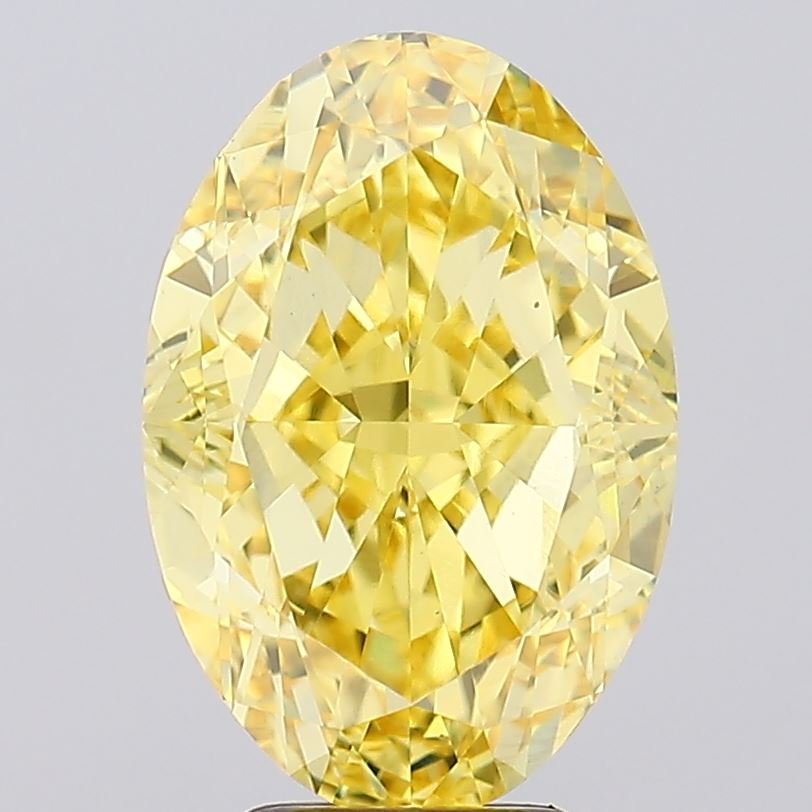 6.55 ct Oval Yellow VVS2 IGI Certified Lab Grown Diamond
