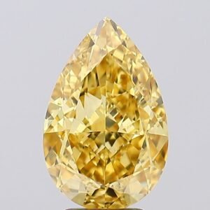 5.03 ct Pear Yellow VVS2 IGI Certified Lab Grown Diamond