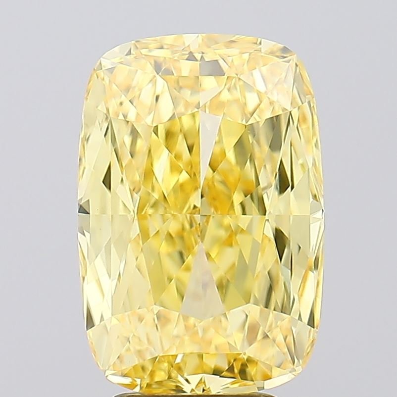 5.09 ct Cushion Yellow VVS2 IGI Certified Lab Grown Diamond