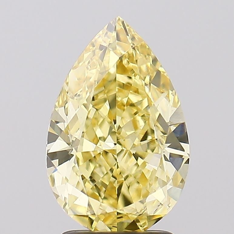 2.70 ct Pear Yellow VVS2 IGI Certified Lab Grown Diamond