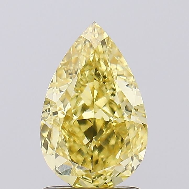 1.70 ct Pear Yellow VVS2 IGI Certified Lab Grown Diamond