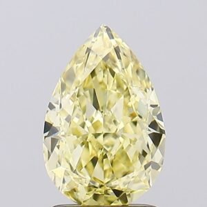 1.87 ct Pear Yellow VVS2 IGI Certified Lab Grown Diamond