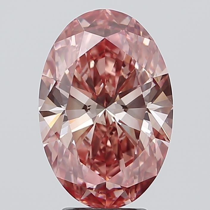 4.03 ct Oval PINK VS2 IGI Certified Lab Grown Diamond