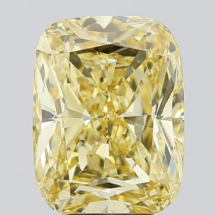6.01 ct Cushion YELLOW VS2 IGI Certified Lab Grown Diamond