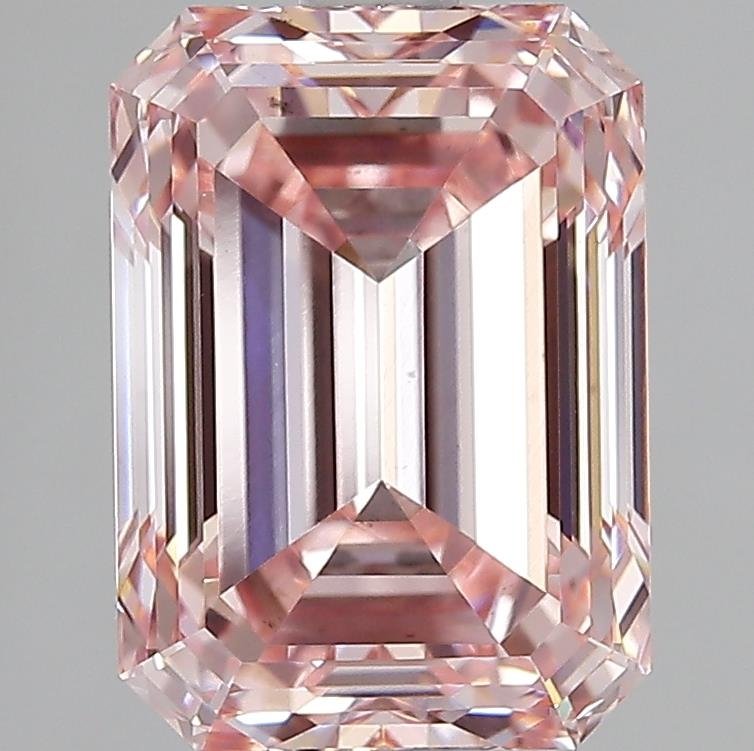 4.09 ct Emerald PINK VS2 IGI Certified Lab Grown Diamond