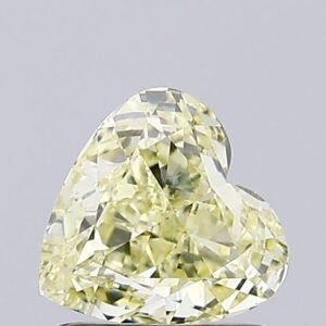 1.01 ct Heart Yellow VVS2 IGI Certified Lab Grown Diamond