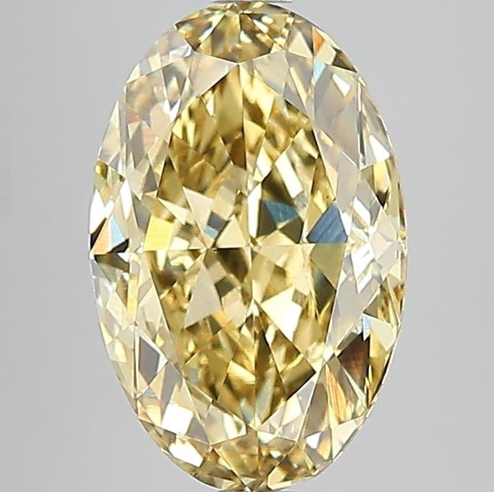 5.33 ct Oval YELLOW VS2 IGI Certified Lab Grown Diamond