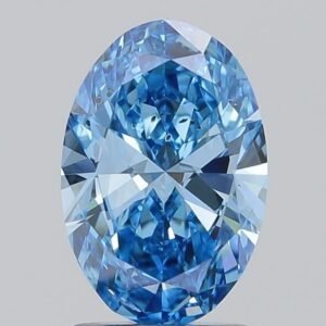 1.50 ct Oval BLUE SI1 IGI Certified Lab Grown Diamond
