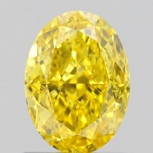 0.93 ct Oval YELLOW VS1 IGI Certified Lab Grown Diamond