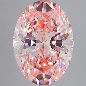 5.04 ct Oval PINK VS2 IGI Certified Lab Grown Diamond