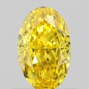 0.55 ct Oval YELLOW VVS2 IGI Certified Lab Grown Diamond