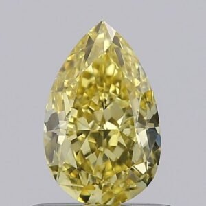0.71 ct Pear YELLOW VVS2 IGI Certified Lab Grown Diamond