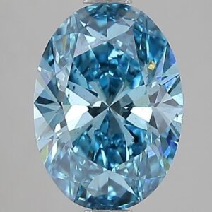 2.02 ct Oval BLUE SI1 IGI Certified Lab Grown Diamond