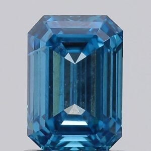 1.00 ct Emerald BLUE SI1 IGI Certified Lab Grown Diamond