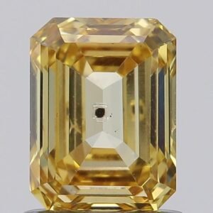 1.04 ct Emerald YELLOW I1 IGI Certified Lab Grown Diamond