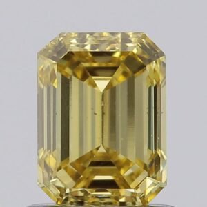 1.01 ct Emerald YELLOW SI1 IGI Certified Lab Grown Diamond