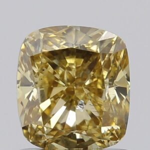 1.00 ct Cushion YELLOW I1 IGI Certified Lab Grown Diamond