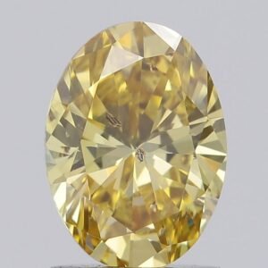 1.00 ct Oval YELLOW SI2 IGI Certified Lab Grown Diamond