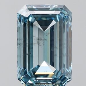 2.50 ct Emerald BLUE SI1 IGI Certified Lab Grown Diamond