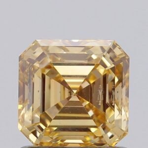 1.00 ct Emerald YELLOW SI1 IGI Certified Lab Grown Diamond