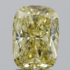 2.74 ct Cushion YELLOW VS1 IGI Certified Lab Grown Diamond