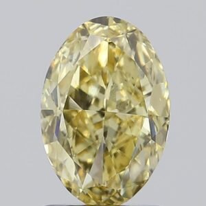 1.50 ct Oval YELLOW VS2 IGI Certified Lab Grown Diamond