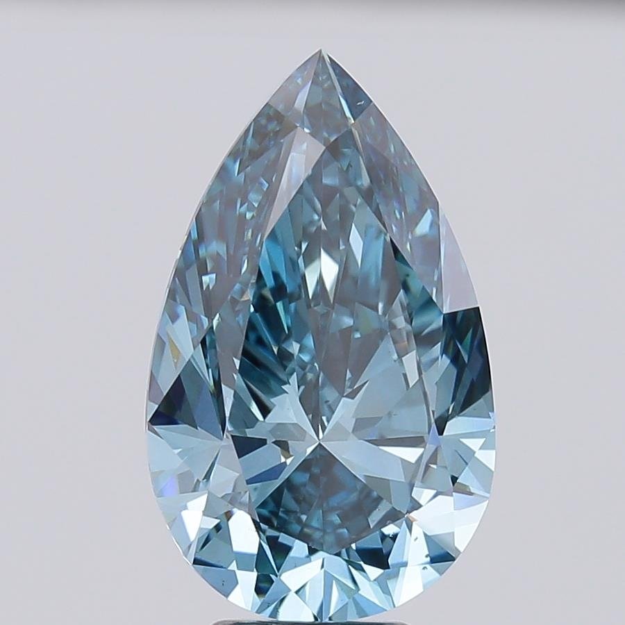 6.02 ct Pear BLUE VS2 IGI Certified Lab Grown Diamond