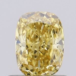 0.56 ct Cushion YELLOW VS1 IGI Certified Lab Grown Diamond