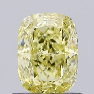 0.83 ct Cushion YELLOW VS2 IGI Certified Lab Grown Diamond