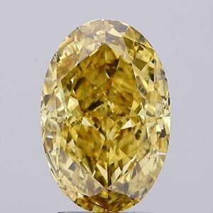 4.01 ct Oval YELLOW SI1 IGI Certified Lab Grown Diamond