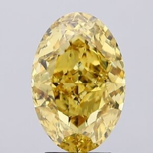4.19 ct Oval YELLOW SI1 IGI Certified Lab Grown Diamond