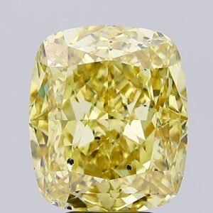 6.27 ct Cushion YELLOW SI1 IGI Certified Lab Grown Diamond
