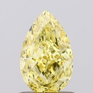 1.12 ct Pear YELLOW VS1 IGI Certified Lab Grown Diamond