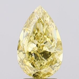 3.05 ct Pear YELLOW VS2 IGI Certified Lab Grown Diamond