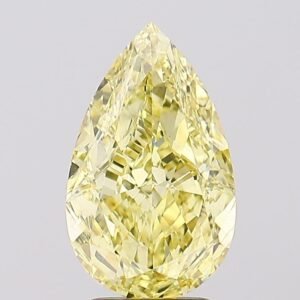 3.57 ct Pear YELLOW VS1 IGI Certified Lab Grown Diamond