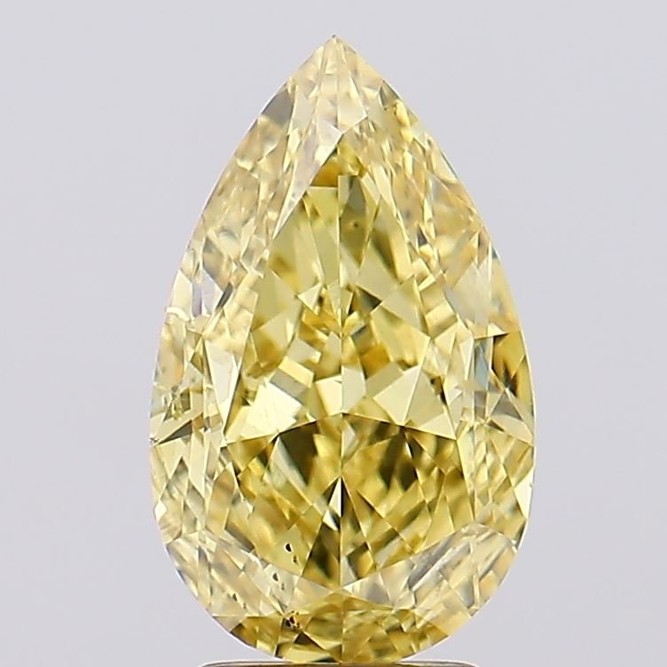 3.68 ct Pear YELLOW VS2 IGI Certified Lab Grown Diamond
