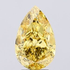 3.88 ct Pear YELLOW VS2 IGI Certified Lab Grown Diamond