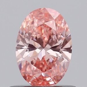 0.51 ct Oval PINK VVS2 IGI Certified Lab Grown Diamond