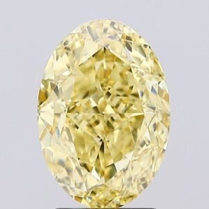 3.01 ct Oval YELLOW VS1 IGI Certified Lab Grown Diamond