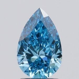 1.50 ct Pear BLUE SI1 IGI Certified Lab Grown Diamond