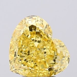 3.53 ct Heart YELLOW VS2 IGI Certified Lab Grown Diamond