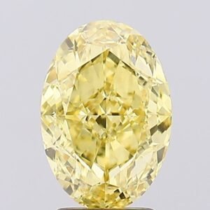 3.31 ct Oval YELLOW VS1 IGI Certified Lab Grown Diamond