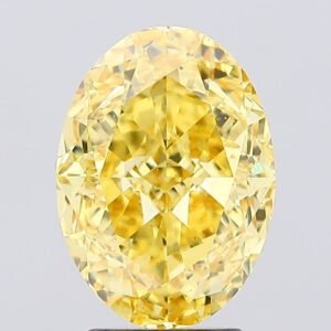 4.01 ct Oval YELLOW VS2 IGI Certified Lab Grown Diamond