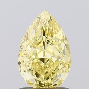 1.39 ct Pear YELLOW VS1 IGI Certified Lab Grown Diamond
