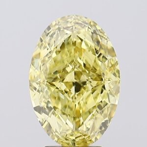 5.64 ct Oval YELLOW VS2 IGI Certified Lab Grown Diamond