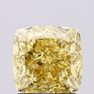 1.51 ct Cushion YELLOW SI1 IGI Certified Lab Grown Diamond
