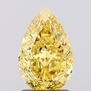 1.65 ct Pear YELLOW SI2 IGI Certified Lab Grown Diamond